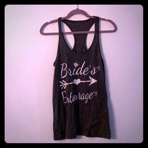 Brides entourage tank top
